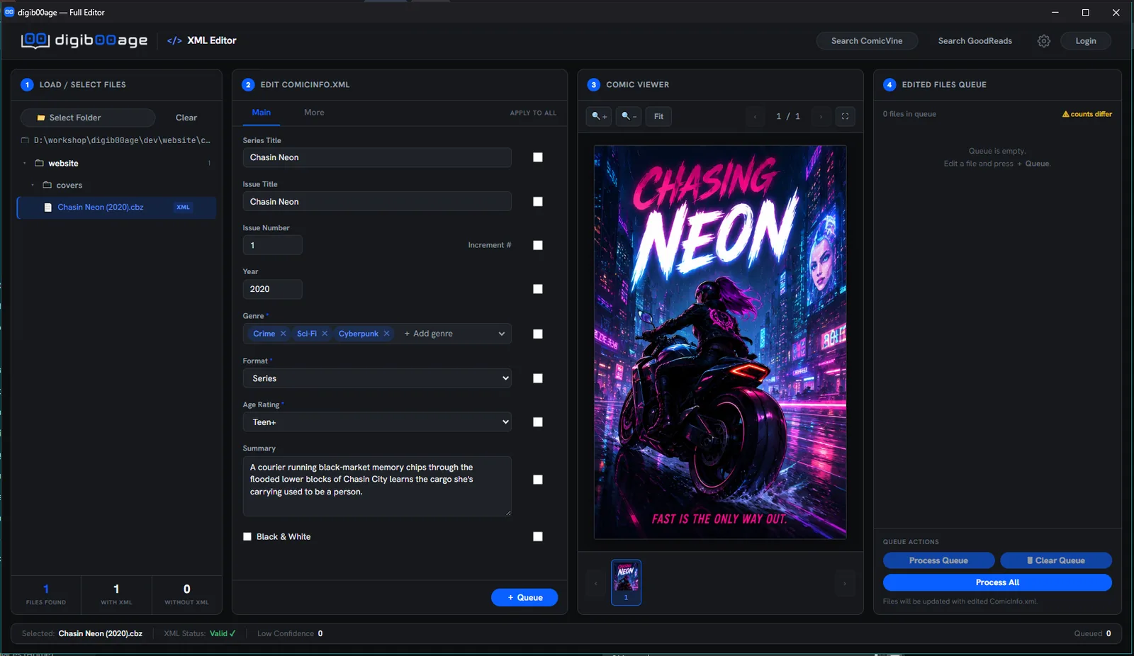 Full editor workspace