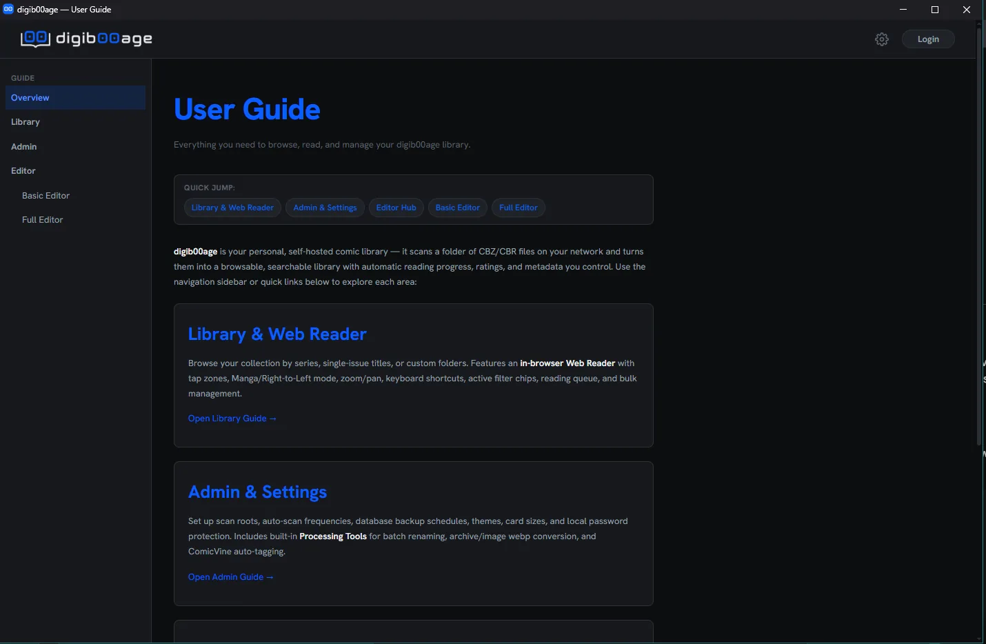 In-app user guide
