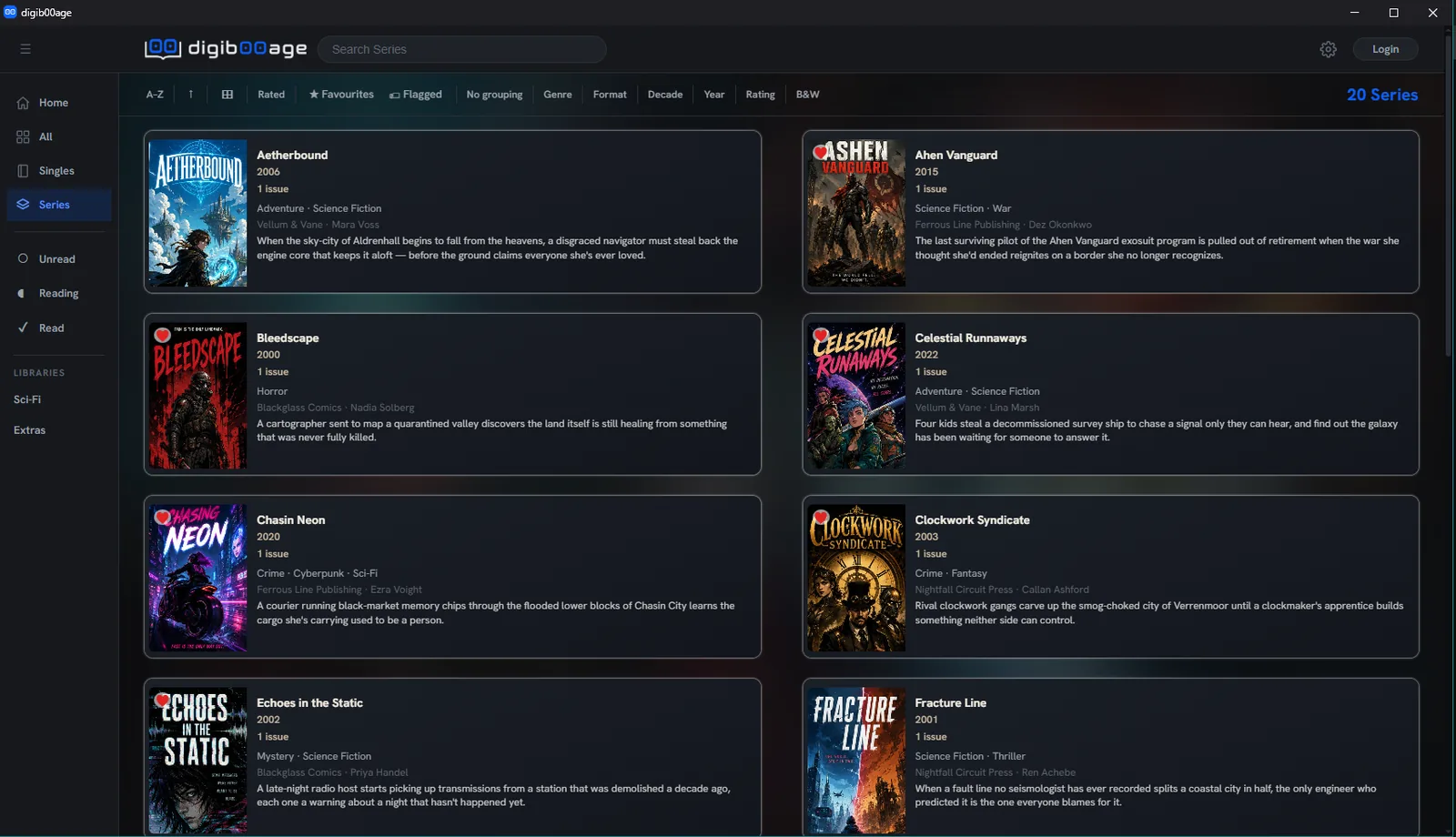 Series list view